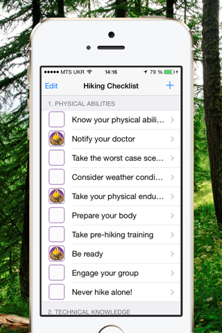 Hiking_Checklist screenshot 2