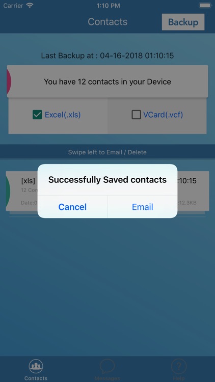 Export SMS and Contacts