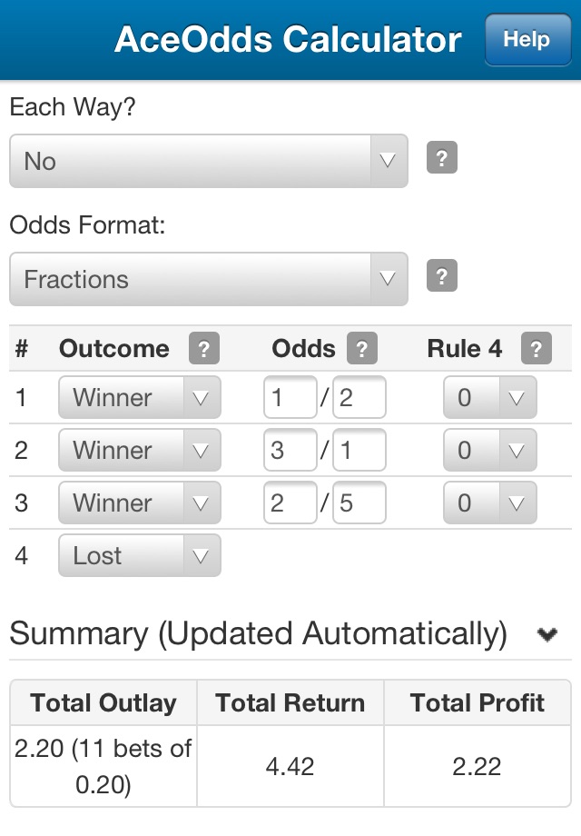 Bet Calculator UK screenshot 2