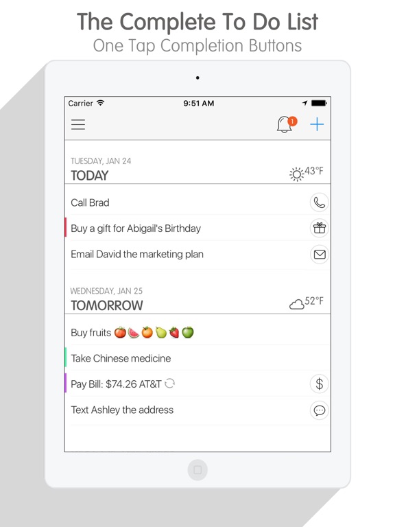 Complete to do list and tasks Screenshots