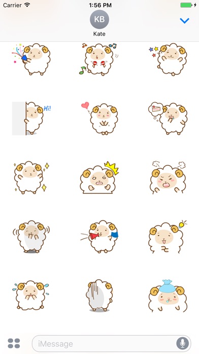 SheepMoji Fluffy Sheep Sticker screenshot 2