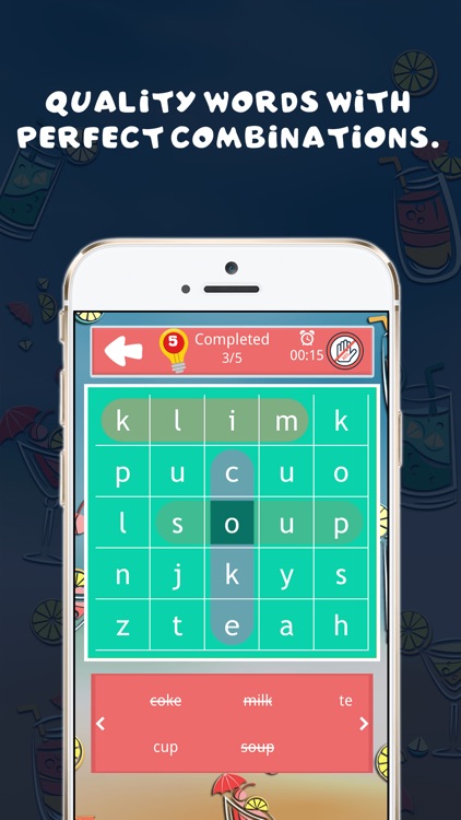 Word Search Drinks Puzzle screenshot-3