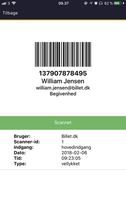 Billet.dk Billetscanner screenshot-3