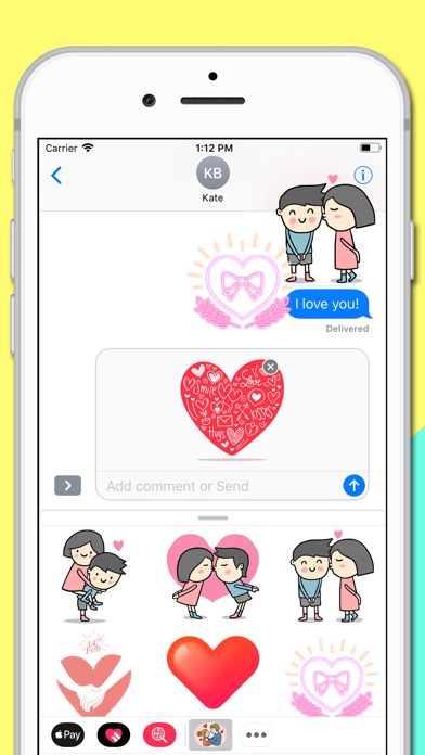 Couple Fall in Love Stickers screenshot 2