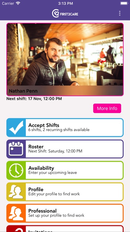 First2Care Support Worker App