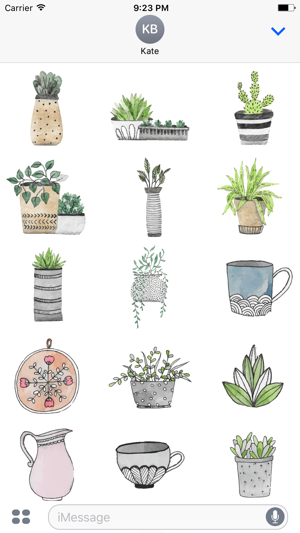 Watercolor Plants Stickers