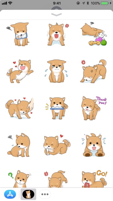 Stamps for iMessage : shiba 豆柴 screenshot 3