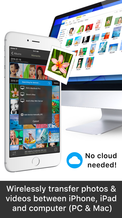 PhotoSync - wirelessly transfers your photos and videos Screenshot 1