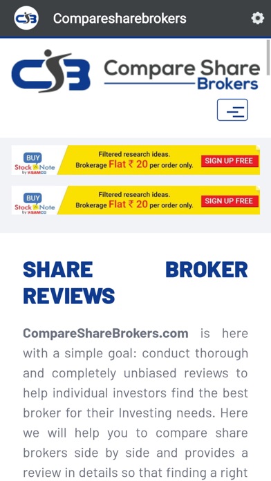 Comparesharebrokers screenshot 2