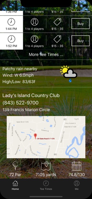 Lady's Island Golf Tee Times(圖2)-速報App