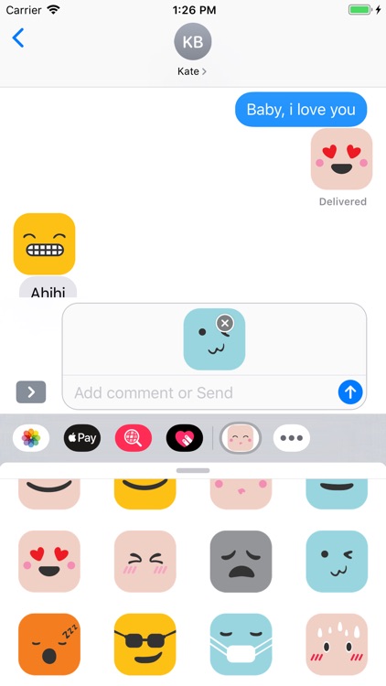 Color lovely square emoji