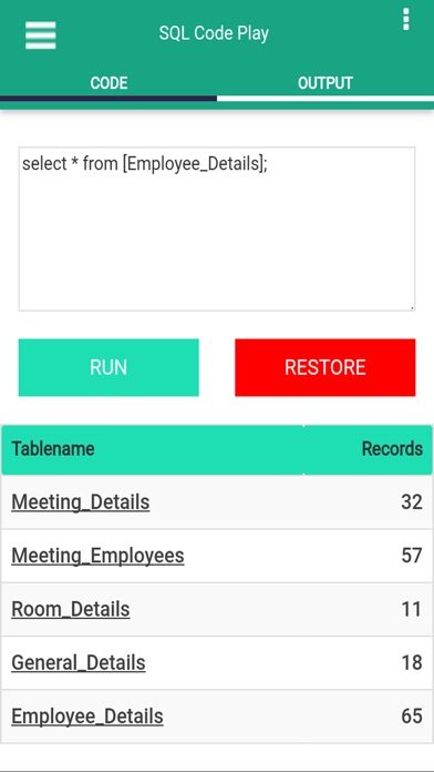 SQL Code Play screenshot 2