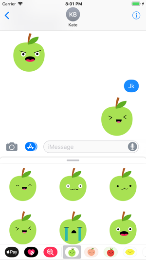 Cute Green Apple Stickers(圖4)-速報App