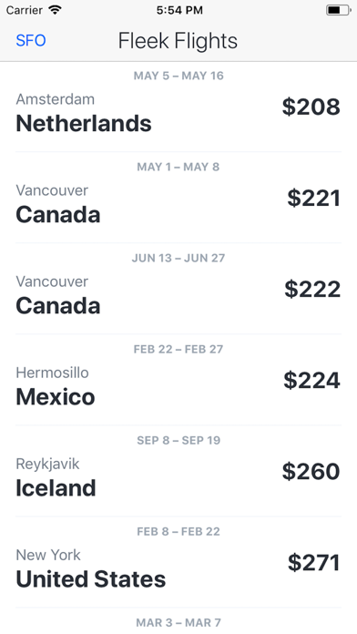 Fleek Flights screenshot 2