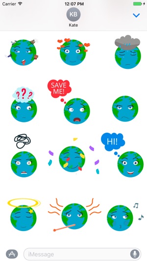 Green Earth Day Animated Emoji(圖1)-速報App