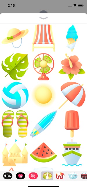 Sun, Sea And Sand Stickers