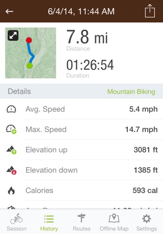 Runtastic Mountain Bike PRO screenshot 2