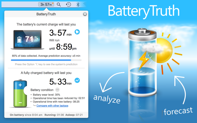 【限免】BatteryTruth and battery life – 电池电量、周期预测工具[macOS][￥68→0]  第2张
