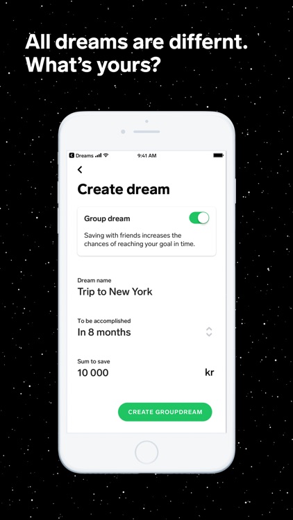 Dreams - Save to your goals