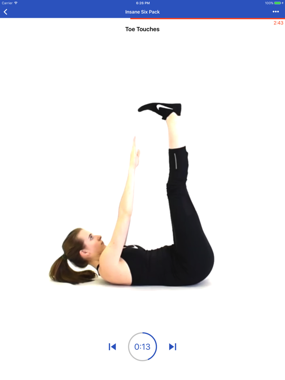Screenshot #5 pour Ab, core & back Workout Fitify