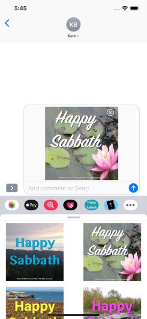 Happy Sabbath Stickers