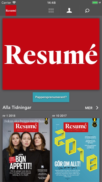 Tidningen Resumé.