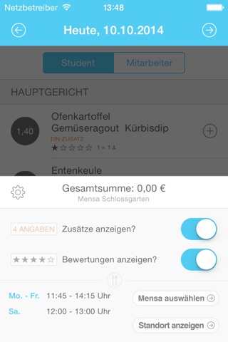 Studentenfutter | Mensa-App screenshot 3