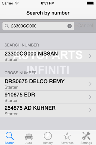 Autoparts for Infiniti screenshot 4