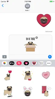 pug love animated dog stickers iphone screenshot 3