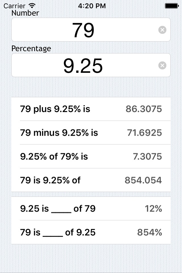 Percent Pro - Calculator screenshot 2