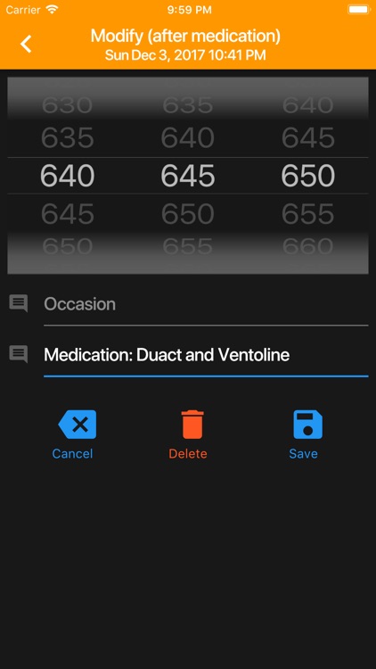 PEF Log - asthma tracker screenshot-6