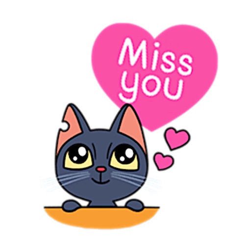 Lovely And Naughty Cat Sticker icon