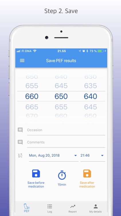 PEF Log - asthma tracker