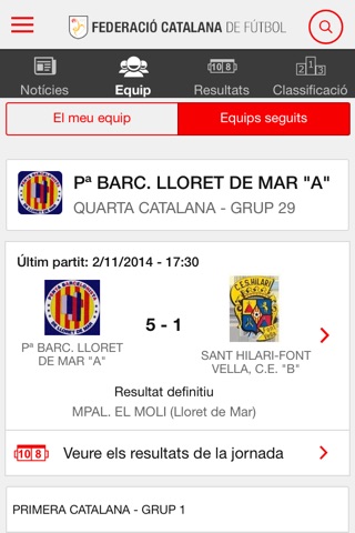 Federació Catalana de Futbol screenshot 4