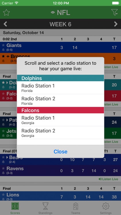 Pro Football Live Radio Stream