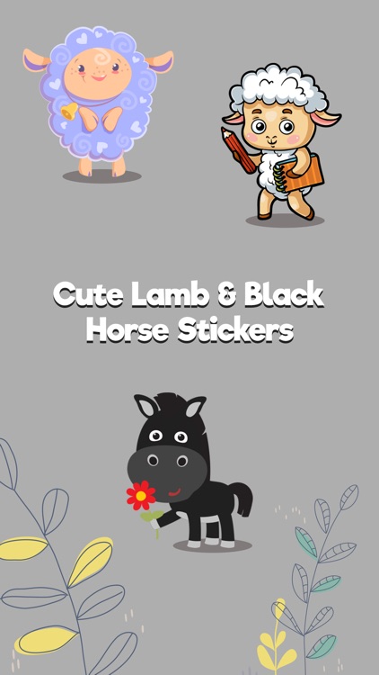 Lamb & Black Horse Stickers