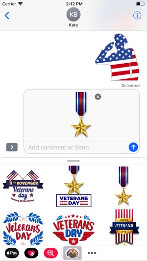 Thankful Veterans Day Stickers(圖2)-速報App