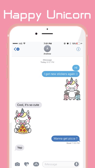 Happy Unicorn Stickers screenshot 2