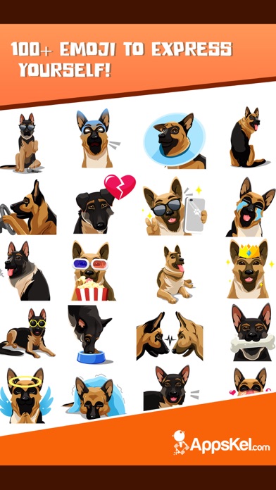 How to cancel & delete German Shepherd Emoji Sticker from iphone & ipad 4