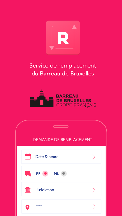 How to cancel & delete Remplacement Barreau Bruxelles from iphone & ipad 1