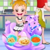 Cute Baby Chef Make Dinner