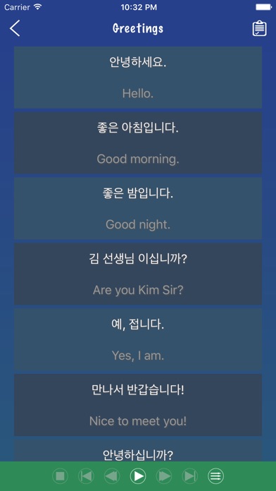 Korean Phrase Book Learn screenshot1