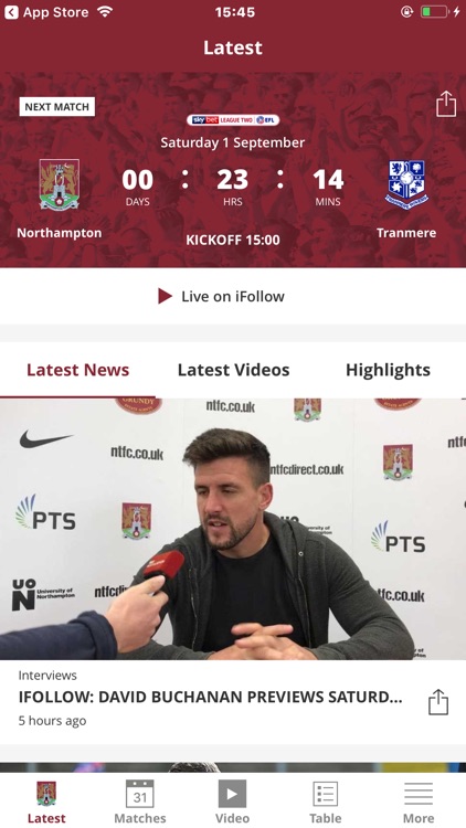 Northampton Town Official App