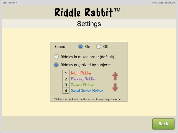 Riddle Rabbit™ K-1