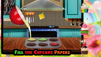 Rainbow Doll Cupcake Maker Sim screenshot 4