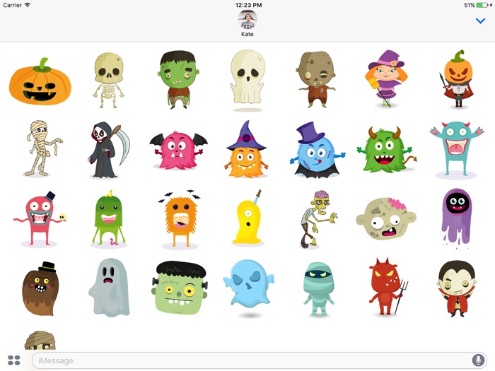 Cute Halloween Monsters Stickerpack