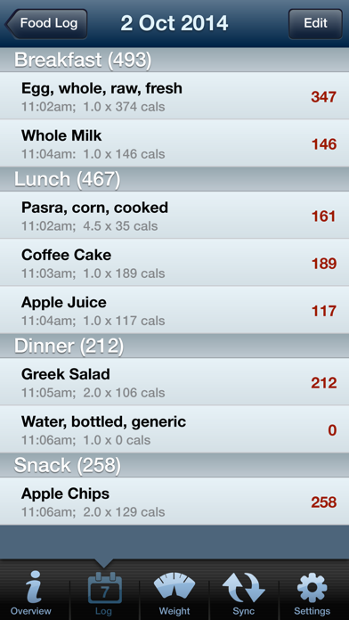 Tap & Track -Calorie Counter (Diets & Exercises) Screenshot 3