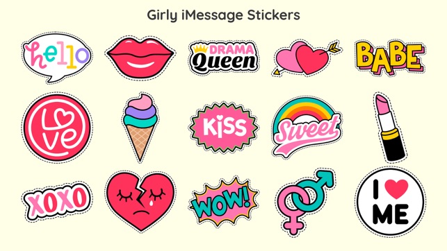 Cute Girly Style Stickers App(圖1)-速報App