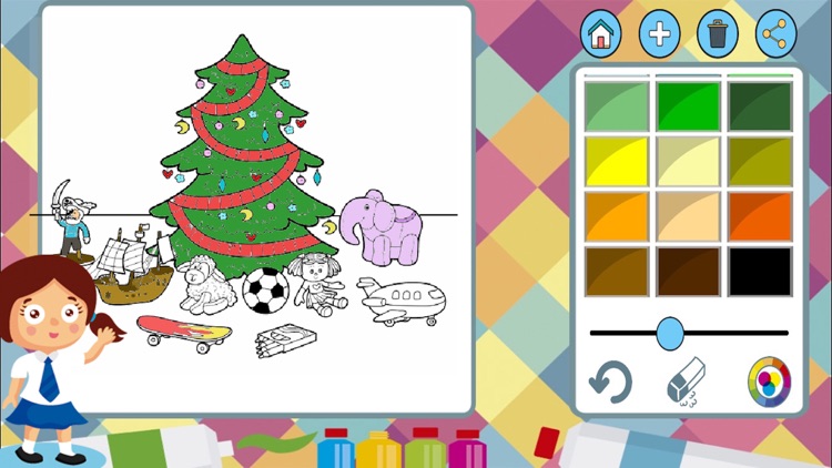 Christmas paint coloring book