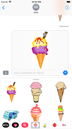 Yummy Ice Cream Stickers(圖6)-速報App